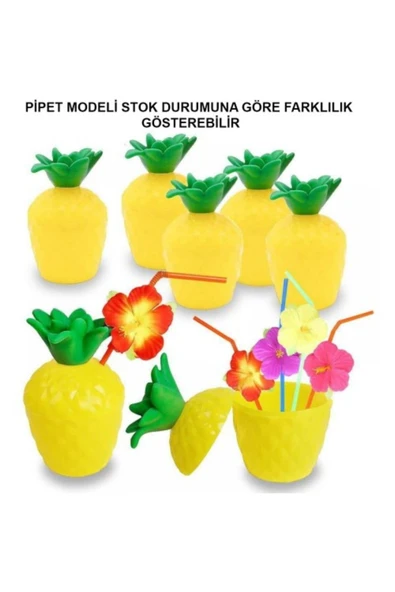 Ananas Pipetli Bardak