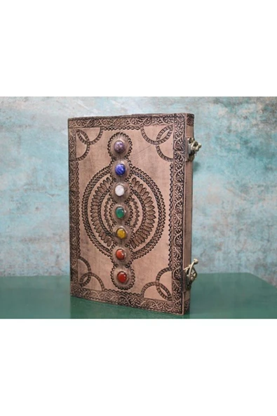 Taşlı Deri Defter Model 13