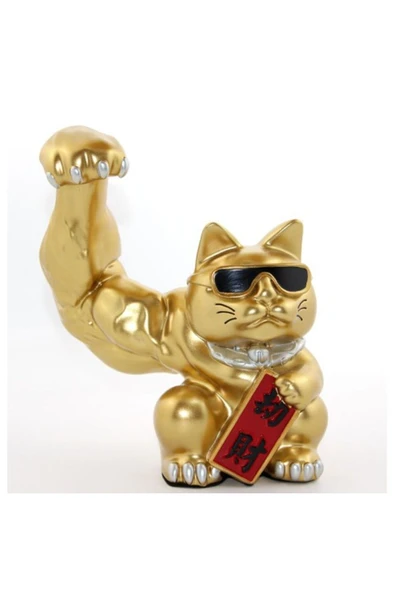 Polyester Şanslı Kedi Figürü Model 3