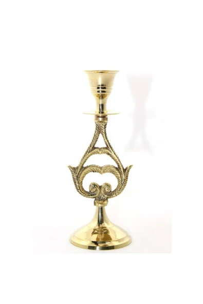 Tekli Pirinç Şamdan Model 6