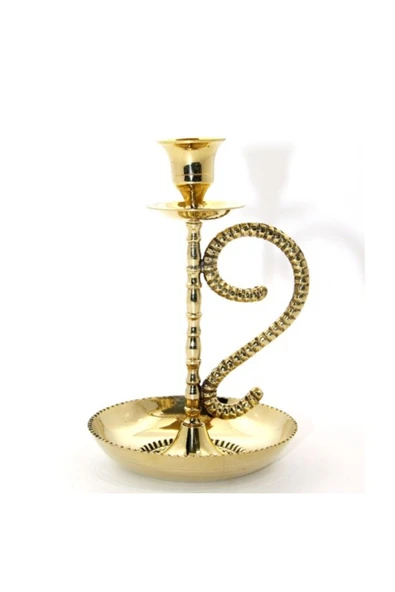 Tekli Pirinç Şamdan Model 1
