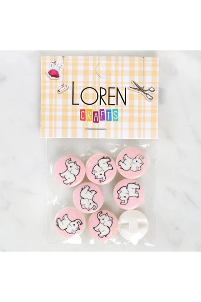 Loren Crafts 8'li Fil Düğme - 1043