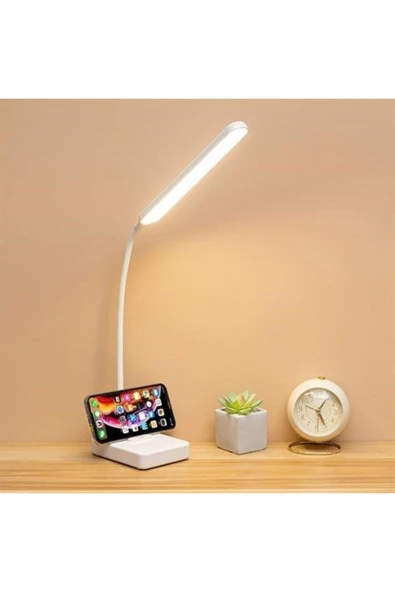 Buffer® Ince Uzun Usbli Dokunmatik 3 Kademeli 360 Derece Özel Göz Korumalı Led Lityum Masa Lambası