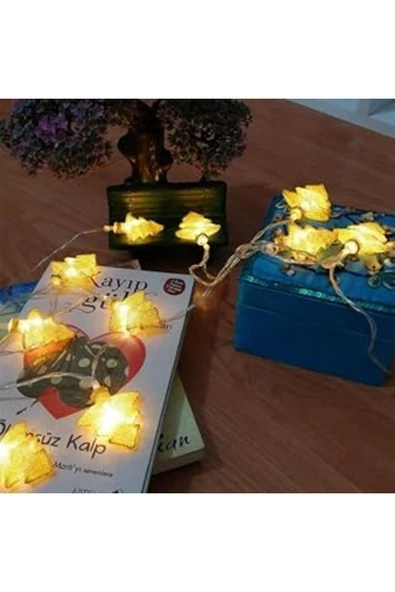Buffer® Metal Örgülü Çam Ağacı Şeklinde Günışığı Şerit Led Işık Zinciri
