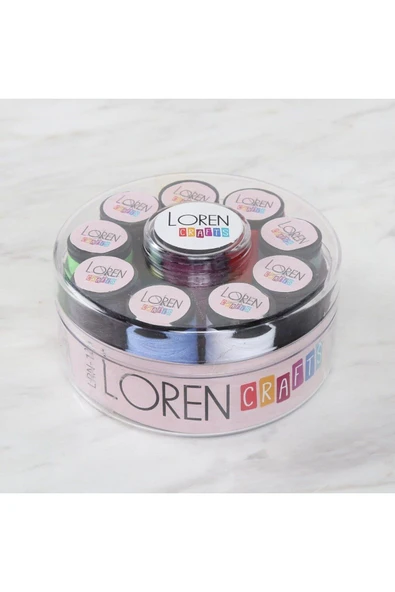 Loren Crafts Dikiş İpliği Seti Büyük 10 Renk LRN -