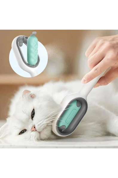 BUFFER® Su Hazneli Kedi ve Köpek Tüyü Toplamama Fırçası Su Hazneli Pet Tarağı
