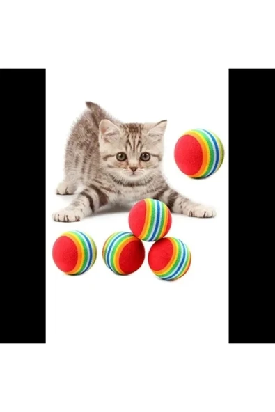 Sünger Kedi Köpek Çiğneme Ve Oyun Topu 4 Adet