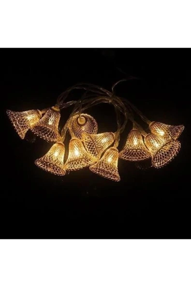® Parti Ve Özel Gün Dekorasyonu Çan Şeklinde Metal Şerit Led Işık