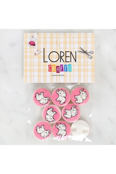Loren Crafts 8'li Fil Düğme - 1041