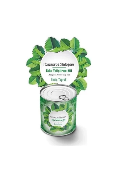 BUFFER® Konserve Bahçem Evde Konservede İri Yapraklı Roka Yetiştirme Kiti