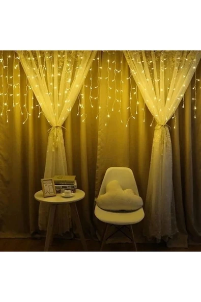 ® 8 Fonksiyonlu 16 Saçaklı Perde Led 3 X 1 (GÜNIŞIĞI)