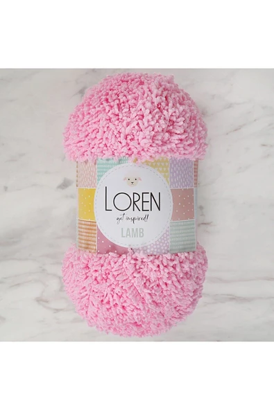 Loren Lamb Pembe El Örgü İpi - R082