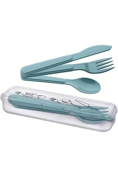Kendiliğinden Kutulu Hijjenik Plastik Piknik Tipi Çatal Kaşık Bıçak Seti
