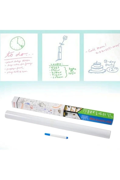 Buffer® Silinebilir Kalemli Sticker Duvara Yapışabilen Yazı Tahtası 60x100 Cm