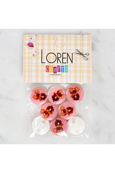 Loren Crafts 8'li Ördek Düğme - 1208