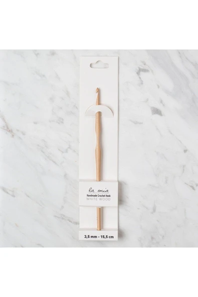 La Mia Whitewood 3.5 mm 15.5 cm Ahşap Yün Tığ
