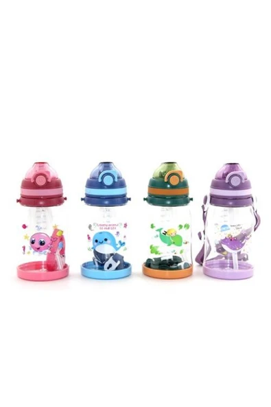 Renkli Pipetli Suluk 550 ml