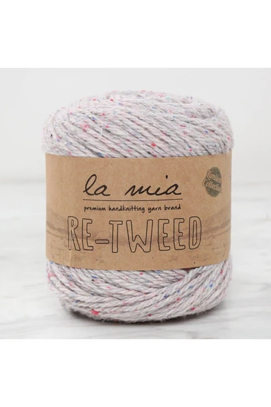 La Mia Re-Tweed Açık Gri Melanj El Örgü İpi - L156