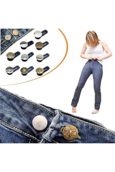 BUFFER® 10 Adet Yedek Kot Düğmeleri Beden Genişletici