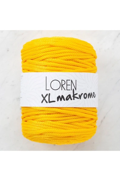 Loren XL Makrome Sarı El Örgü İpi - R002 - 33703