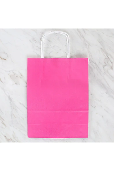 Loren 18x8x24 cm  Pembe Kraft Çanta