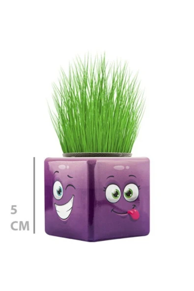 Çim Adam Mini Küp Emoji Figürlü Sarı Renk  1 Adet