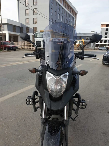 Motocam Honda Nc 700 750 X Siperlik Ön Cam 2012 2015 Model 50cm Açıkfüme Renkli 4mm Orta Boylu Cam