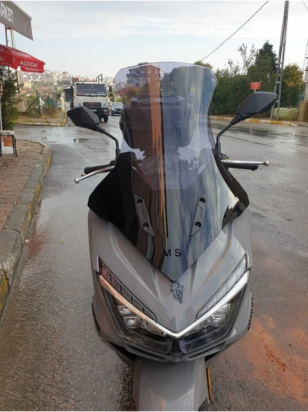 Motocam Mondial Strada 125 Siperlik Ön Cam 2023 2024 Model 75cm Açıkfüme Renkli 4mm Uzun Cam