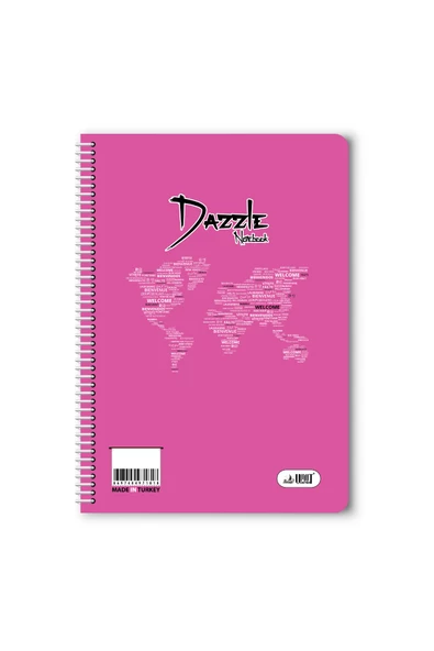 Çizgili 40 Yaprak Spiralli Defter A4 Boy Plastik Kapak (1 Adet ) - 8