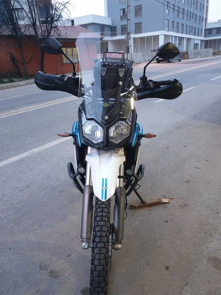 Motocam Voge Rally 300 Siperlik Ön Cam 2022 2024 Model 51cm Şeffaf Renkli 4mm
