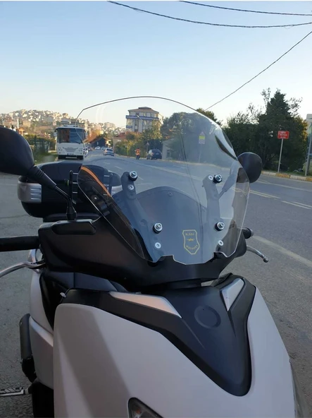 Motocam Yamaha Xcity 250 Siperlik Ön Cam 2011 2016 Model 40cm Şeffaf Renkli 4mm