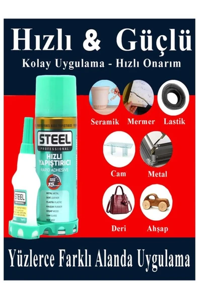 TİFOYS  ( 5 Adet ) Hızlı Yapıştırıcı Spreyli 100 ml Activatör Spreyli Mdf Japon Yapıştırıcı Seti Çok Amaçlı - 3