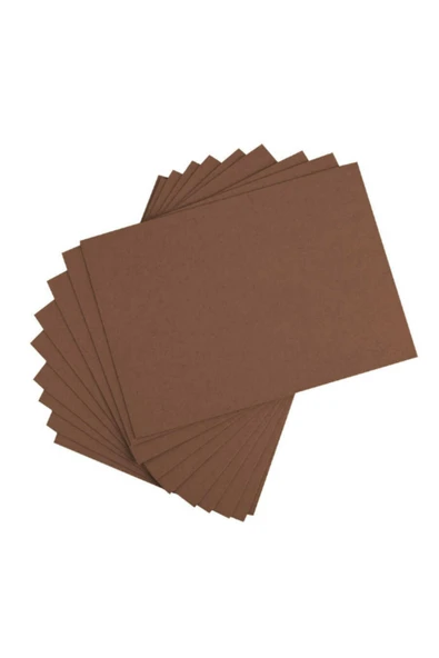 TİFOYS  ( 18 Adet ) Kahverengi Renkli Mukavva 35x50 cm  Sert Renkli Karton 1.0mm Okul Öncesi Anasınıfı Kreş