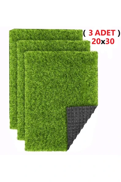 TİFOYS  (  3 ADET )  Yapay Çim A4 20x30 cm  A4 Boyutunda Maket Çim Dekorati Yapay Çim Halı Teraryum Suni Çim
