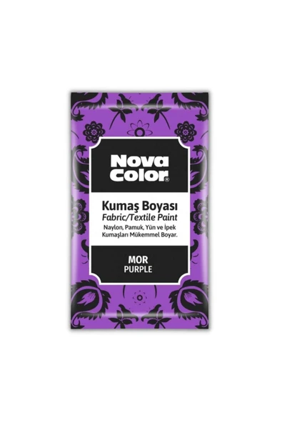 TİFOYS  Mor Kumaş Boyası Toz 12 gr 1 Adet Toz Kumaş Boyası Mor Kot Pantalon Gömlek Tişört Tekstil