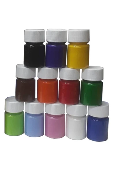 TİFOYS  Akrilik Boya 12 Renk 17 ml 1 Paket Akrilik Boya Seti 12 li Ahşap Tuval Taş Ağaç Boyamalar İçin İdea - 4