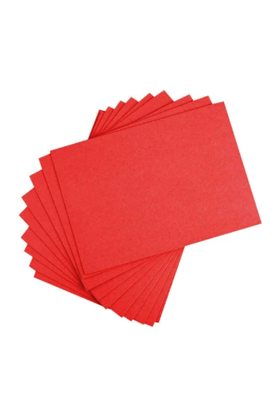 TİFOYS  ( 18 Adet ) Kırmızı Renkli Mukavva 35x50 cm  Sert Renkli Karton 1.0 mm Okul Öncesi Anasınıfı Kreş