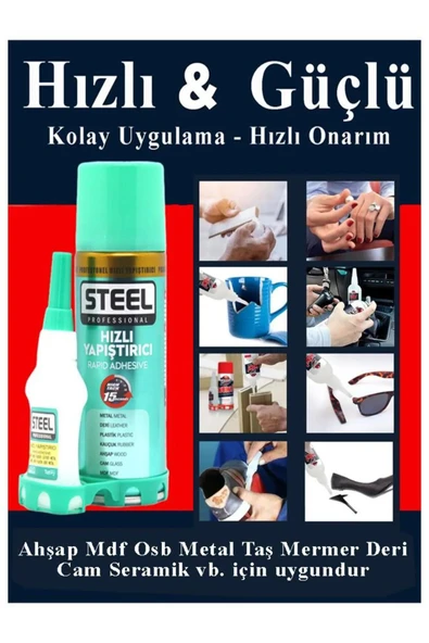 TİFOYS  Hızlı Yapıştırıcı Spreyli 200 ml Activatör Spreyli Mdf Japon Yapıştırıcı Seti Çok Amaçlı - 2