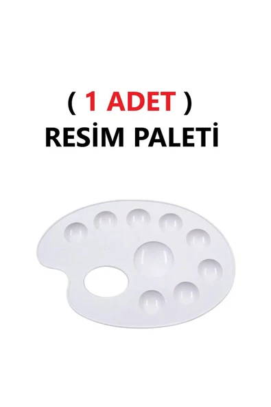 TİFOYS  Resim Boya Paleti - Plastik Palet, Okul Ressam Paleti - 20 cm - 9 Göz