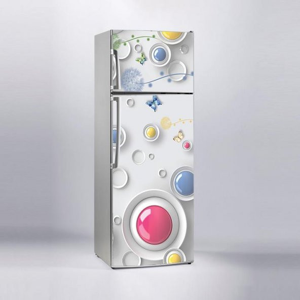 Buzdolabı Sticker Kaplama Dolap Kaplama Etiketi 3D Modern Tasarım
