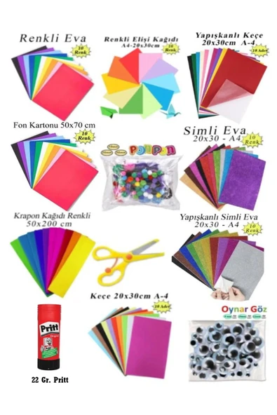 Nova Color  Anaokulu , Kreş ve Okul Öncesi Etkinlik Seti 12 Parça 1 Paket Gelişim Seti
