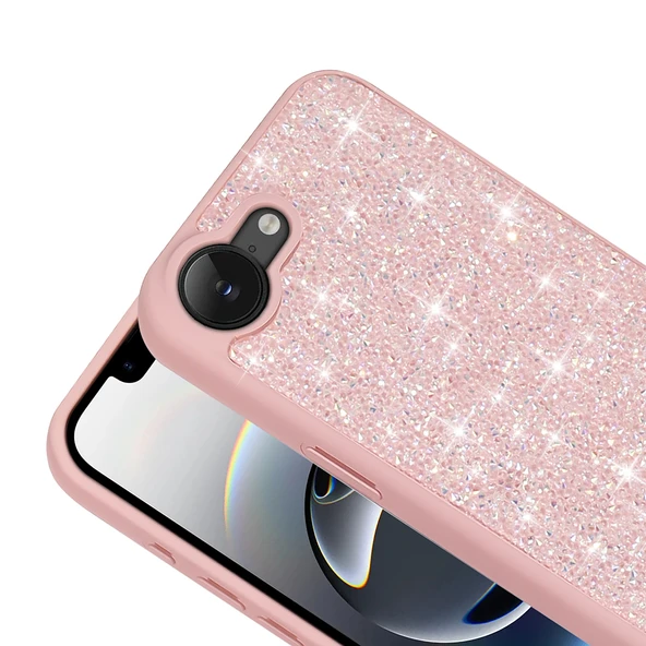 Apple iPhone 16E Kılıf Parlak Taşlı Tasarım Zore Pırlanta Kapak - 9