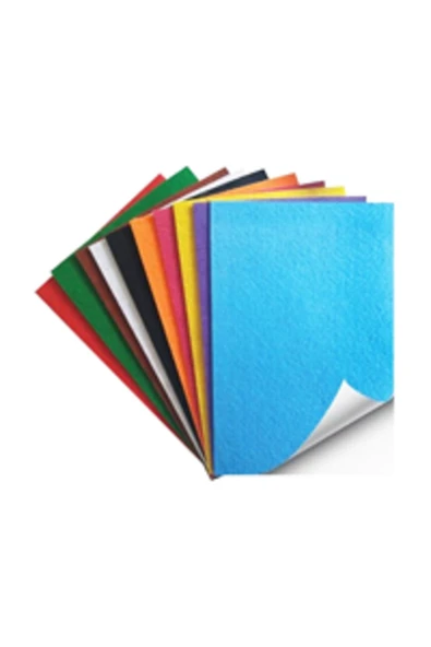 Nova Color  A4 Yapışkanlı Keçe Tabaka 10'lu Paket 1.5 mm