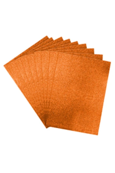 TİFOYS  50x70 Simli Turuncu Eva Tabaka 10'lu Paket 1.5 mm