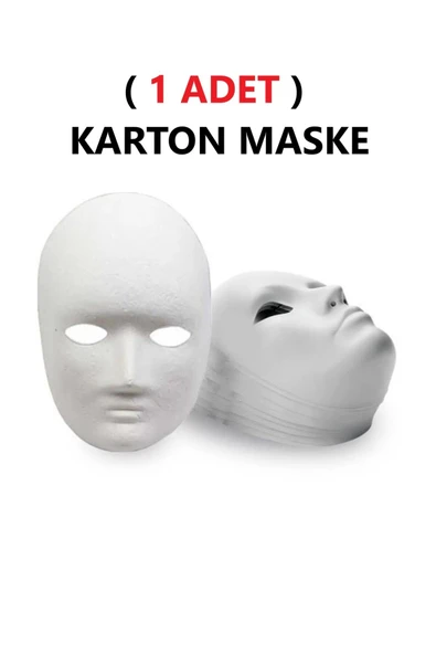 TİFOYS  1 Adet, Karton Maske, Boyanabilir, Eğitici Maske Boyama, Etkinlik Ve Hobi Maskesi
