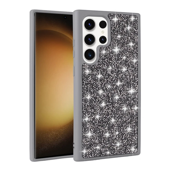 Galaxy S25 Ultra Kılıf Parlak Taşlı Tasarım Zore Pırlanta Kapak - 11
