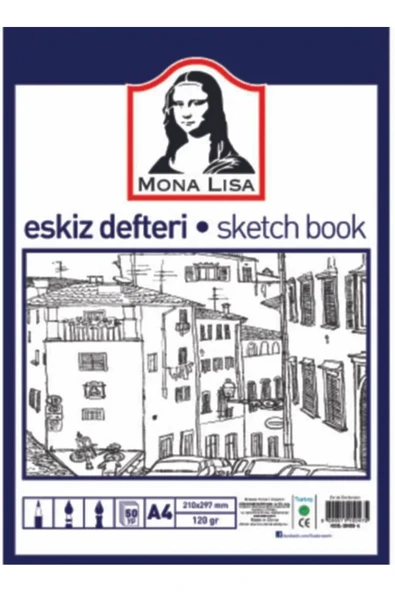 TİFOYS  36'lı Çift Taraflı Art Marker Keçeli Kalem Seti Kutulu + Mona Lisa Eskiz Defteri A4 50 Yaprak 120GR. - 4