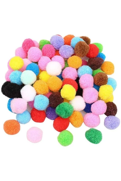 Tifoys  Renkli Ponpon Top 30mm - 3cm (500 Adet)