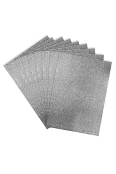 Nova Color  50x70 Simli Gümüş Eva Tabaka 10'lu Paket 1.5 mm