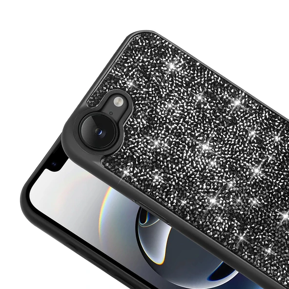 Apple iPhone 16E Kılıf Parlak Taşlı Tasarım Zore Pırlanta Kapak - 3